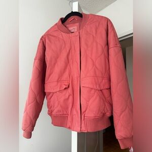Oversized quilted bomber jacket